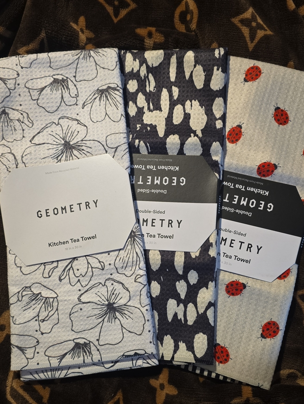 Geometry Kitchen Tea Towel 3 Pack- NWT - 18X30
